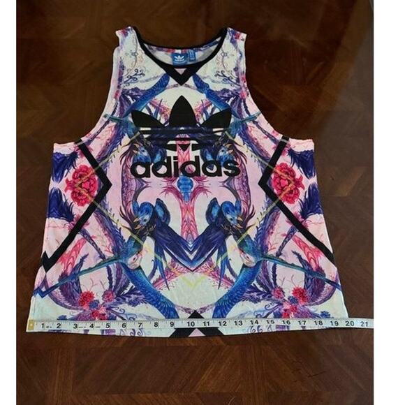 Adidas Originals x Farm Rio Tropical Bird Print Tank Top-Size S - Picture 6 of 16